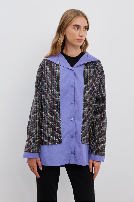 Tüvit Garnili Kap Lila