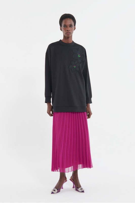 Piliseli Grogrenli Etek Mürdüm