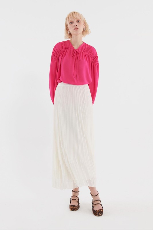 Piliseli Grogrenli Etek Ekru