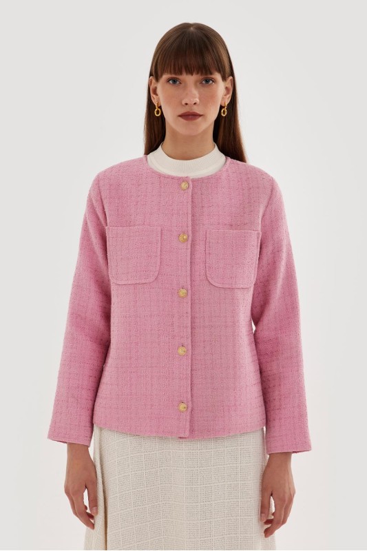 Tüvit Ceket Pembe