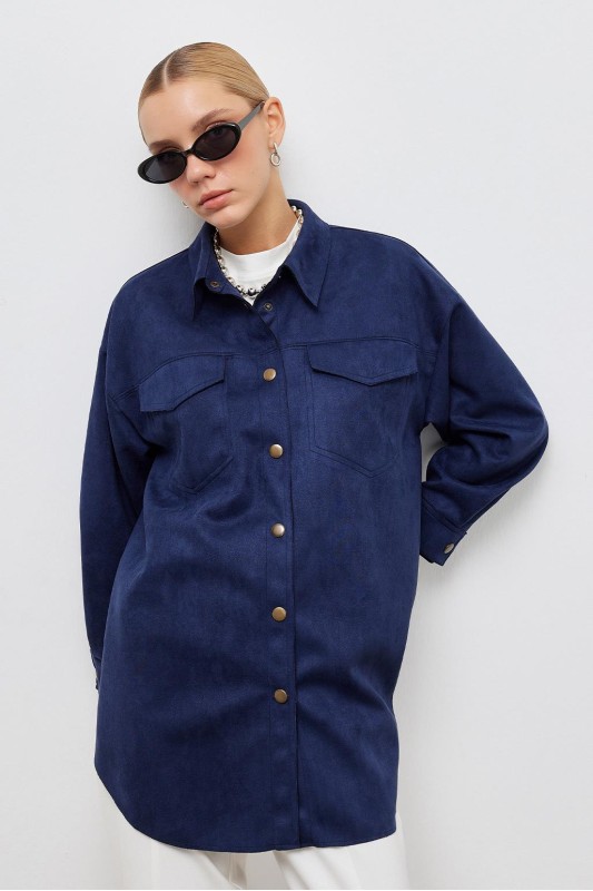 Nubuk Ceket Lacivert