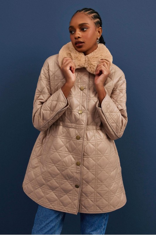 Kürk Yakalı Kapitöne Mont Vizon Kürk Yakalı Kapitöne Mont Vizon