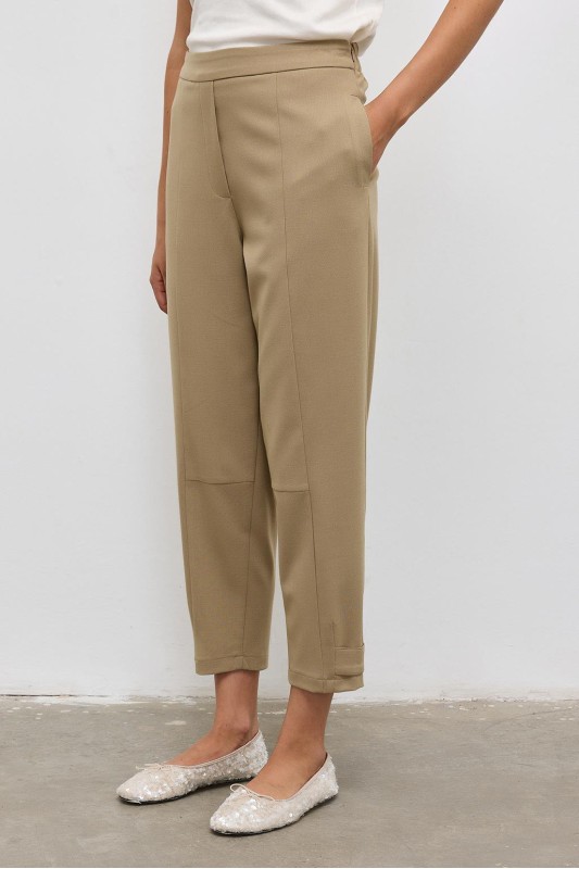 Jogger Çıtçıtlı Pantolon Vizon Jogger Çıtçıtlı Pantolon Vizon