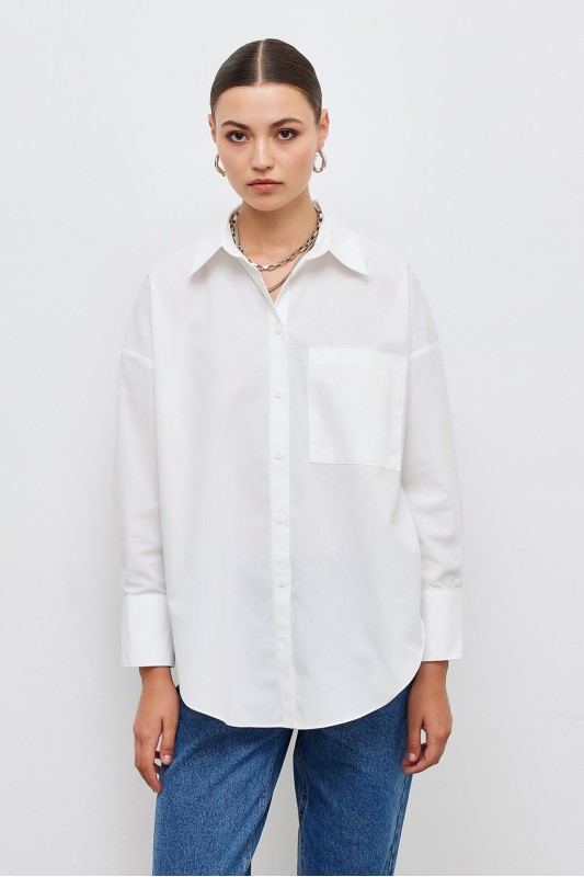 Cepli Basic Gömlek Ekru