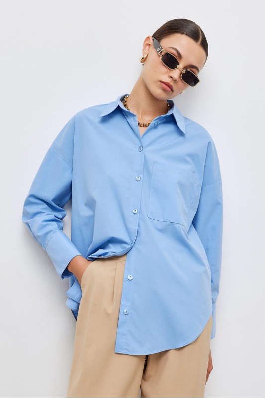 Cepli Basic Gömlek Mavi