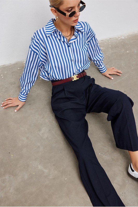 Fit Palazzo Pantolon Lacivert