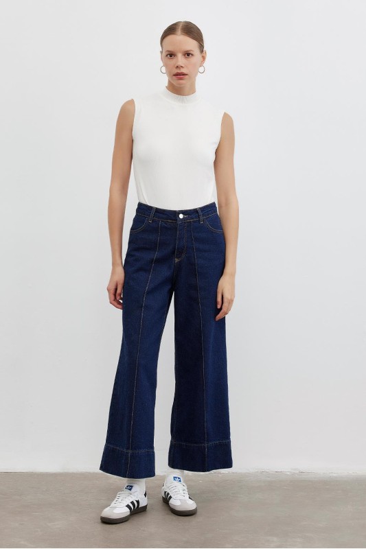 Double Paça Jean Koyu Mavi