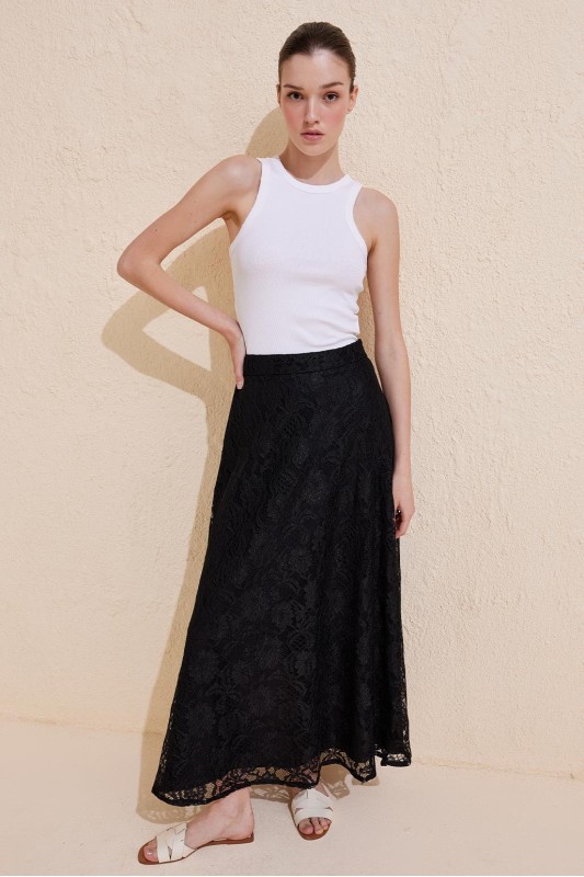 Loi Dantel Çan Etek Siyah