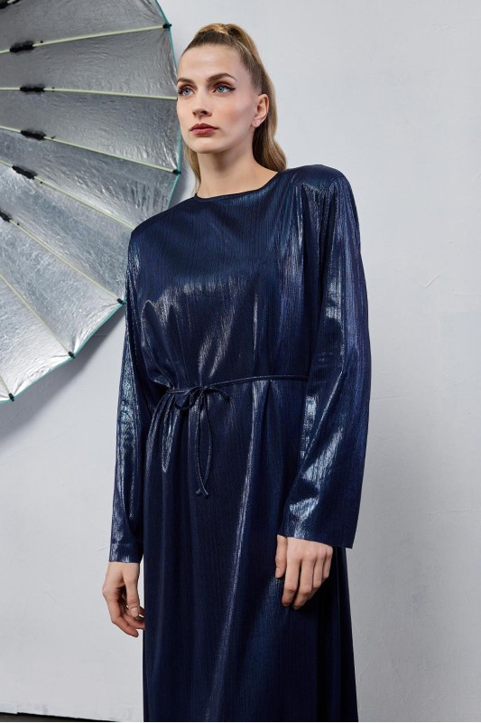 Tiana Vatkalı Elbise Lacivert