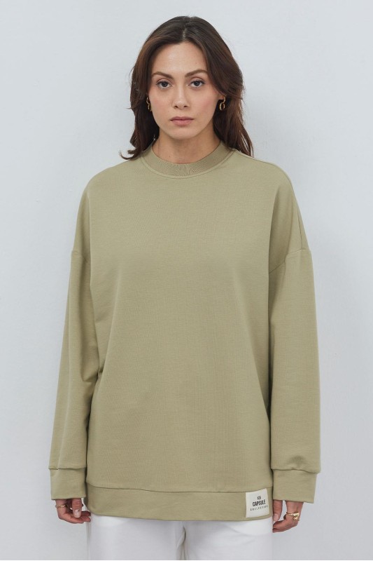 Poen Oversize Sweatshirt Çağla Yeşili