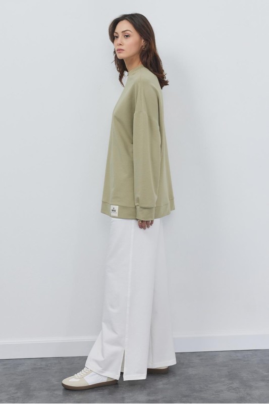 Poen Oversize Sweatshirt Çağla Yeşili