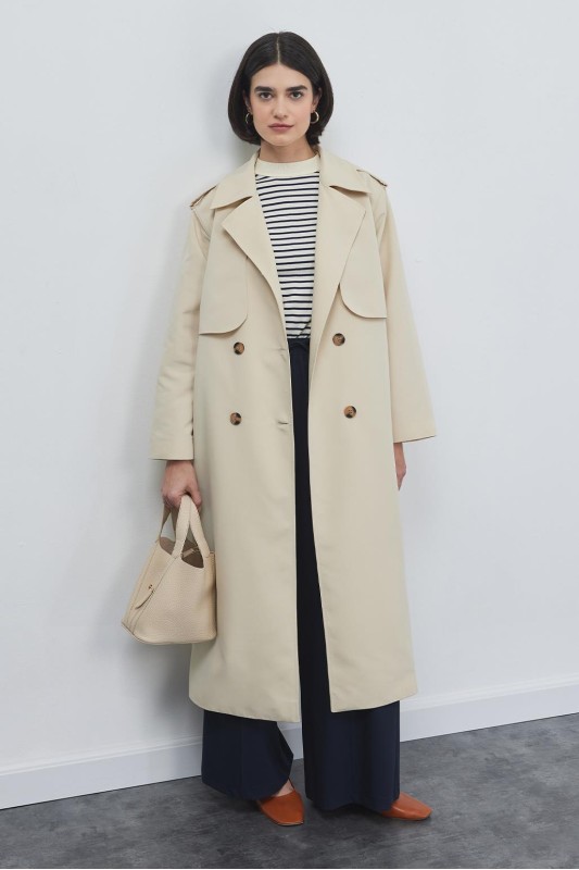 Rüzgarlıklı Trençkot Taş