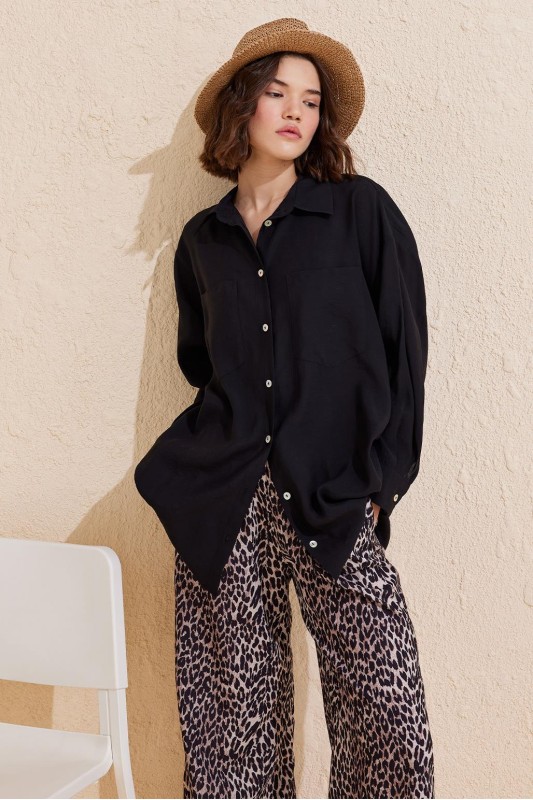 Modal Basic Gömlek Siyah