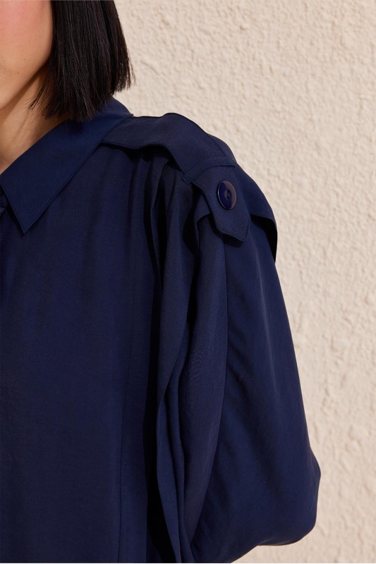 Helen Gömlek Pantolon Takım Lacivert